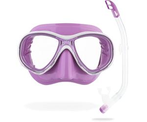 Cressi C/Set Estrella VIP Jr Clear/Lime Kit de Snorkeling, Unisex niños, Morado, 7-13 años