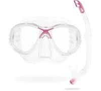 Cressi C/Set Estrella VIP Jr Clear/Lime Kit de Snorkeling, Unisex niños, Rosa