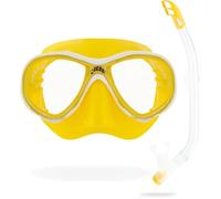 Cressi C/Set Estrella VIP Jr Clear/Lime Kit de Snorkeling, Unisex niños, Transparente/Amarillo, 7-13 años