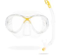 Cressi C/Set Estrella VIP Jr Clear/Lime Kit de Snorkeling, Unisex niños/Tubo Junior Kit