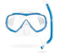 Cressi C/Set Estrella VIP Jr Kit de Snorkeling, Unisex niños, Transparente/Azul, Uni