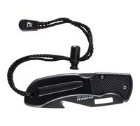 Cressi Chaku Knife Titanium/Black - Cuchillo de Buceo con Doble Hoja de Titanio, Lisa y Dentada, Ideal para Buceo y Apnea, Negro/Cuchilla de Titanio, Talla Única, Adulto Unisex