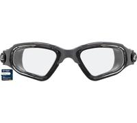 CRESSI Clear Eyes Goggles Black/Grey - Gafas de Natación Unisex de Silicona Pura con Tratamiento Molecular Antivaho para Lentes, Negro/Gris, Lentes Transparentes, Talla Única