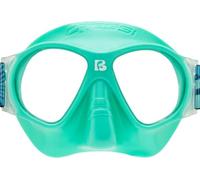 CRESSI Desde 1946 - Breezy Mask - Máscara Lentes de Policarbonato y Facial TPR para Buceo, Natación en Superficie y Vacaciones en la Playa - Azul Marino_Correa elástica Azul Claro Coral - Talla Única