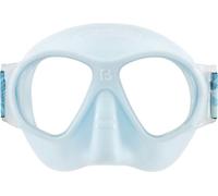 CRESSI Desde 1946 - Breezy Mask - Máscara Lentes de Policarbonato y Facial TPR para Buceo, Natación en Superficie y Vacaciones en la Playa - Azul Marino_Correa elástica Azul Claro Coral - Talla Única