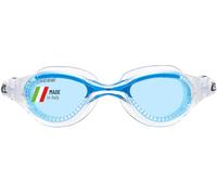 CRESSI desde 1946-Flash Goggles-Gafas de Natación con Lentes Separadas, ideales para Natación, Piscina, Snorkel y Triatlón, Antivaho, Antirayaduras y Antirayos UV-Azul/Metalizado_Lente Ahumada