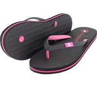 Cressi desde 1946 - Flip Flops St Tropez - Elegantes Chanclas, Playa, Mar, Piscina, Gimnasio, Tiempo Libre, Secado Rápido, Amortiguación, Suave, Antideslizantes, Negro/Fucsia - 41/42 EU