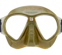 CRESSI Desde 1946 - Force Mask - Máscara con Lentes de Policarbonato y Facial TPR para Buceo, Natación en Superficie y Vacaciones en la Playa - Verde_Correa elástica Negra - Talla Única