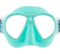 CRESSI Desde 1946 - Force Mask - Máscara con Lentes de Policarbonato y Facial TPR para Buceo, Natación en Superficie y Vacaciones en la Playa - Verde_Correa elástica Negra - Talla Única