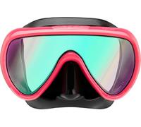 Cressi desde 1946 - Honey - Máscara Compacta Específica para Mujeres, Facial Silicona Suave, Lentes Brillante para Visibilidad Amplia - Negro/Fucsia 420 UV_ Lentes Azul/Naranja - Talla Única