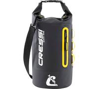 Cressi desde 1946 - Ocelot Dry Bag - Bolsa Estanca Impermeable Unisex para Mar, Barco y Actividades Acuáticas, Disponible en Tamaño Pequeño, Mediano y Grande, Negro/Amarillo 10 L