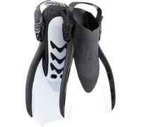 Cressi desde 1946 - Star Fins - Aletas Compactas Ajustables, Potente Pala Ventilada, Cómoda Zapata, Ideales para Nadar, Snorkel y Viajar - Negro/Blanco - L/XL_EU 44/48 - Adultos