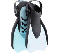 Cressi desde 1946 - Star Fins - Aletas Compactas Ajustables, Potente Pala Ventilada, Cómoda Zapata, Ideales para Nadar, Snorkel y Viajar - Negro/Cian - L/XL_EU 44/48 - Adultos
