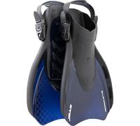 Cressi desde 1946 - Star Fins - Aletas Compactas Ajustables, Potente Pala Ventilada, Cómoda Zapata, Ideales para Nadar, Snorkel y Viajar - Negro/Azul Marino Translúcido - S/M_EU 39/43 - Adultos