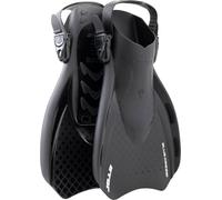 CRESSI Desde 1946 - Star Fins - Aletas Compactas Ajustables, Potente Pala Ventilada, Cómoda Zapata, Ideales para Nadar, Snorkel y Viajar - Negro/Negro - XS_EU 35/39 - Adultos
