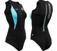 Cressi desde 1946 -Thermoflex Lady Swimsuit - Bañador de Neopreno Suave Doble 2mm para Mujer, para Natación, Snorkel, AquaFitness y Otros Deportes Acuáticos - Negro/Aguamarina - M/3