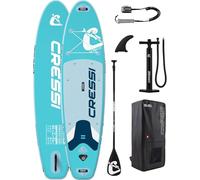 CRESSI Desde 1946 - Ultra Isup/Kayak Set - Tabla de Sup Hinchable para Adultos Muy Estable y Resistente Incluye Accesorios Remo Aleta Inflador Leash y Bolsa_320x81x15 cm MAX 130 kg