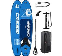 Cressi desde 1946 - Ultra Isup Set - Tabla de Sup Hinchable para Adultos Muy Estable y Resistente Incluye Accesorios Remo Aleta Inflador Leash y Bolsa - Azul - 320x81x8 cm MAX 130 kg