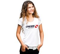 CRESSI Dive Center Camiseta, Mujer, Blanco, M