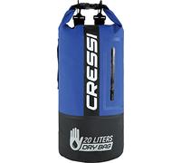 Cressi Dry Bag Premium 20L Bolsa/Mochila Impermeable Bicolor para Actividades Deportivas, Unisex Adultos, Negro/Azul, 20 L