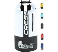 Cressi Dry Bag Premium 20L Bolsa/Mochila Impermeable Bicolor para Actividades Deportivas, Unisex Adultos, Negro/Blanco, 20 L
