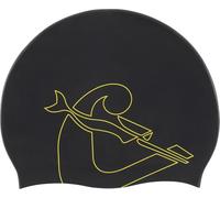 Cressi Eddie Swim Cap - Gorro de Natación Unisex, Negro/Amarillo, Talla única