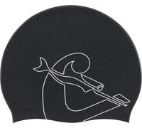Cressi Eddie Swim Cap - Gorro de Natación Unisex, Negro/Blanco, Talla única