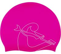 Cressi Eddie Swim Cap - Gorro de Natación Unisex, Rosa/Blanco, Talla única