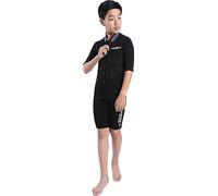 Cressi Endurance Kid Shorty Wetsuit Monoshort sin Capucha en Neopreno de 3mm, Unisex-Youth, Negro, XS (8/10 años)
