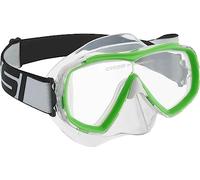 Cressi Estrella Jr Txle Strap Mask Máscara de Buceo, Unisex-Youth, Transparente/Verde, Talla Única