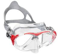 Cressi Eyes Evolution Crystal - Gafas de buceo transparente clear/rot Talla:medium
