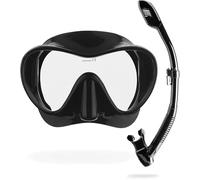 CRESSI F1 Frameless - Máscara Frameless F1 o Conjunto Máscara y Snorkel Dry para Submarinismo y Buceo, Talla Única, Unisex