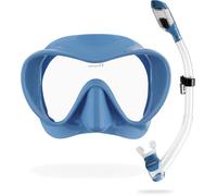 CRESSI F1 Frameless - Máscara Frameless F1 o Conjunto Máscara y Snorkel Dry para Submarinismo y Buceo, Talla Única, Unisex