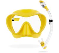 CRESSI F1 Frameless - Máscara Frameless F1 o Conjunto Máscara y Snorkel Dry para Submarinismo y Buceo, Talla Única, Unisex