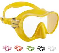 CRESSI F1 Mask Yellow - Máscara Monocristal Tecnologia Frameless para Buceo y Snorkel, Amarillo, Talla Única, Unisex