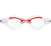 Cressi Flash Swim Goggles Gafas de Natación Premium para Adultos 100% Anti UV, Transparente/Rojo, Talla Única