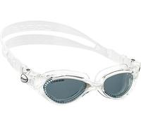 Cressi Flash Swim Goggles Gafas de Natación Premium para Adultos 100% Anti UV, Transparente/Blanco/Gris, Talla Única