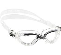 Cressi Flash Swim Goggles Gafas de Natación Premium para Adultos 100% Anti UV, Transparente/Negro, Talla Única