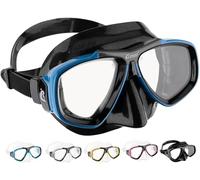 Cressi Focus - Gafas de Buceo, Color Negro/Azul