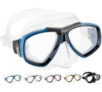 CRESSI Focus - Gafas de Buceo, Color Transparente/Azul