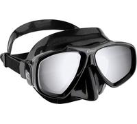 CRESSI Focus Mask Black/Spectra Silver Mirrored Lens - Máscara Unisex Ajustable para Buceo y Esnórquel, Negro/Lentes Spectra Espejado Plata, Talla Única