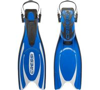 Cressi Frog Plus Fins - Aletas de Buceo Unisex Adultos, Azul/Plata, L-XL