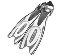 Cressi Frog Plus Fins Aletas de Buceo Unisex Adultos, Mujer, Negro/Blanco, L/XL (44-47 EU)