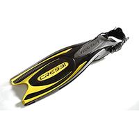 Cressi Frog Plus Fins Aletas de Buceo Unisex Adultos, Negro/Amarillo, XS-S