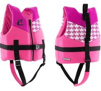 CRESSI Froggy Neoprene Swim Vest - Chaleco de Natación para Niños Equipado con Dos Asas - Una Ayuda Excelente para Flotar y Mantener el Equilibrio en el Agua - Rosa/Lila S - 2/3 Años