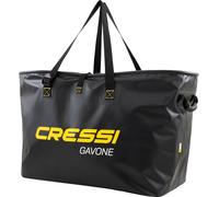 CRESSI Gavone Black-Bolsa Impermeable Espaciosa de Lona de PVC Negro, Evita Que el Agua y Humedad Salgan de los Objetos Contenidos en su Interior y Mojen el Maletero del Coche, el Equipaje o el Suelo