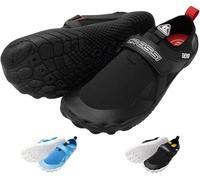 CRESSI Geko Shoes Black/Red 46 - Zapato de Playa Unisex Ideal para una Experiencia Inmersiva en el Medio Acuático con Conexión Directa al Fondo Marino, Negro/Rojo, 46