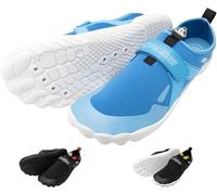 CRESSI Geko Shoes Azure/White 46 Zapato de Playa Ideal para una Experiencia Inmersiva en el Medio Acuático con Conexión Directa al Fondo Marino, Unisex-Adult, Azul Claro/Blanco