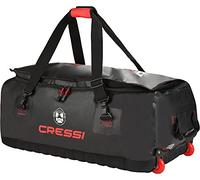 Cressi Gorilla Pro Bag with Whellls Bolsa de Viaje Grande Impermeable con Ruedas, Unisex Adulto, Logotipo Negro y Rojo, XL