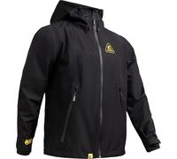 CRESSI Hooded Shell Jacket Chaqueta Softshell Deportiva para Tiempo Libre, Unisex-Adult, Negro/Amarillo, 3XL